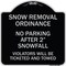 Signmission Snow Removal Ordinance No Parking After 2 Snowfall Heavy-Gauge Alum Sign, 18" x 18", BS-1818-22886 A-DES-BS-1818-22886 - alternate 1